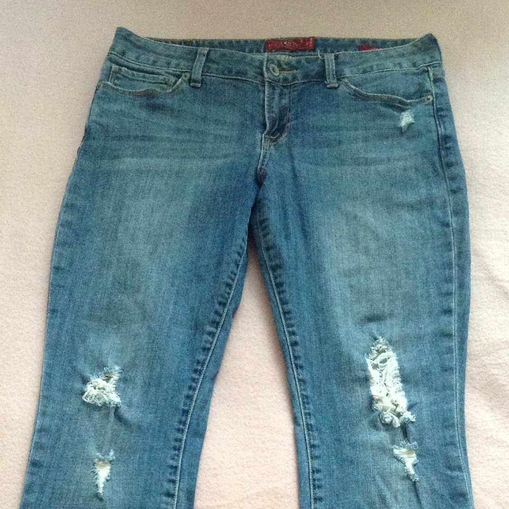 Lucky Brand Leyla Skinny Jeans, Distressed, Medium Wash, Sz 10/30